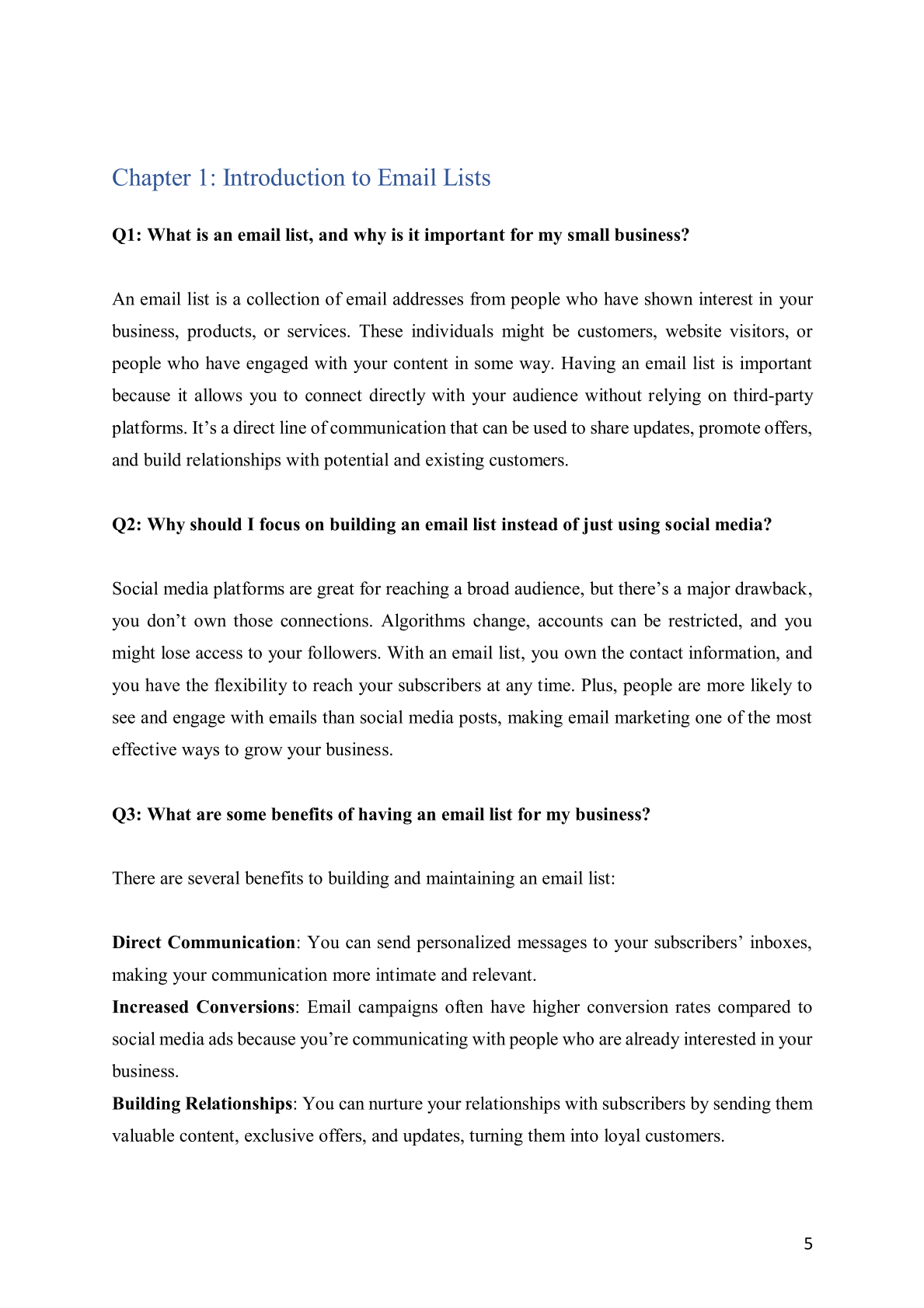 How to Build an Email List: Q&A for Small Business Owners
