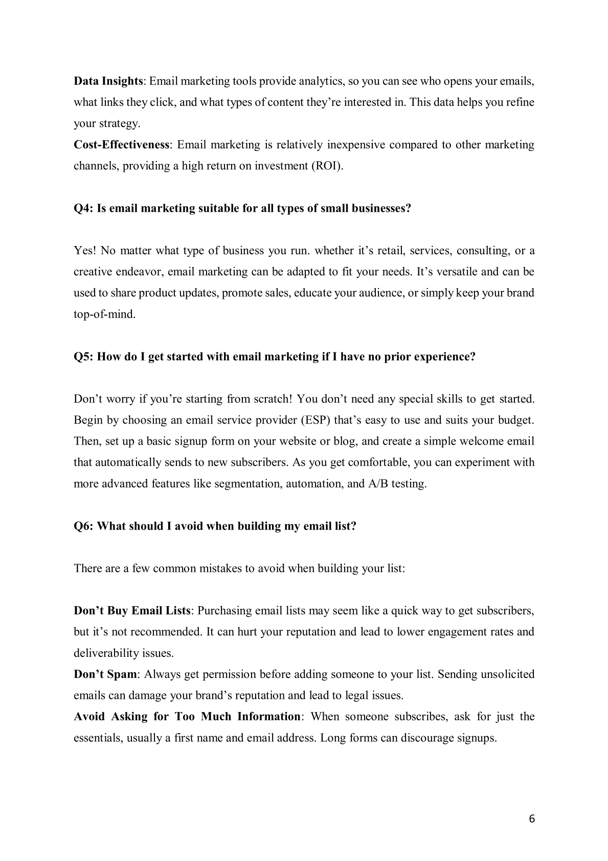 How to Build an Email List: Q&A for Small Business Owners