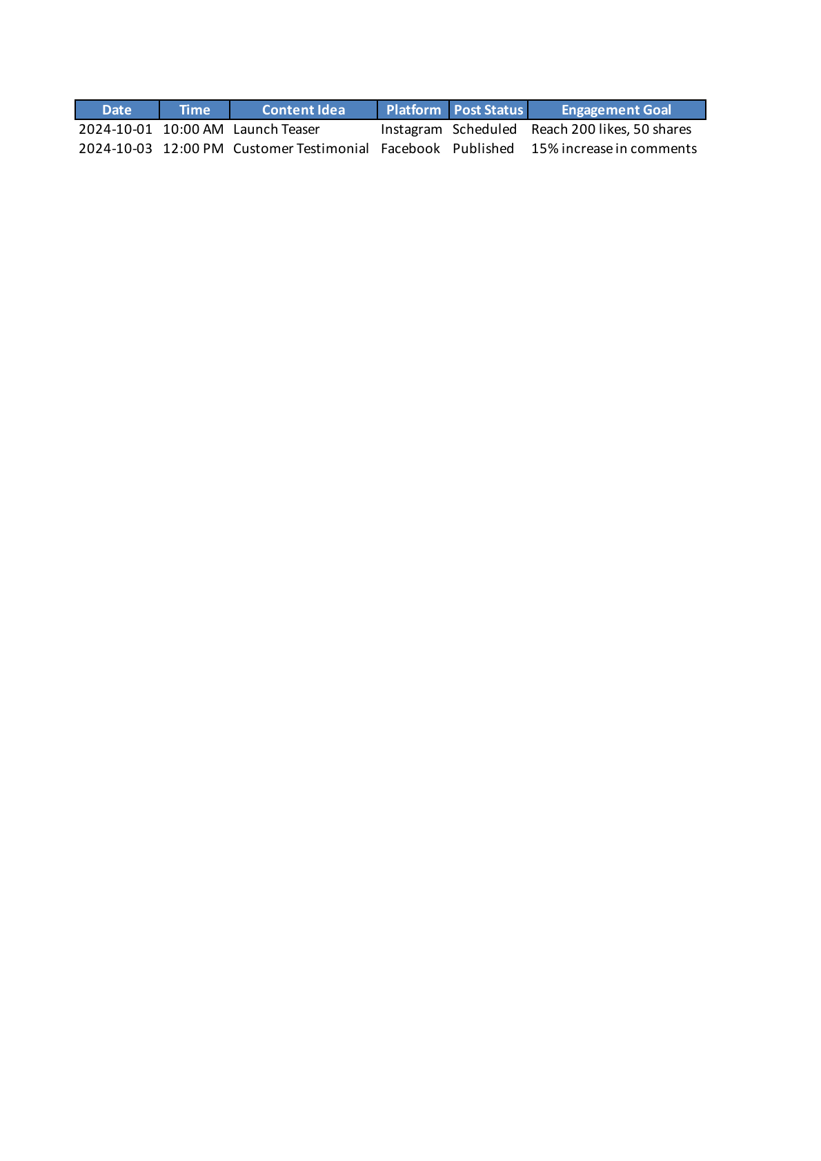 Visionary Social Media Planner