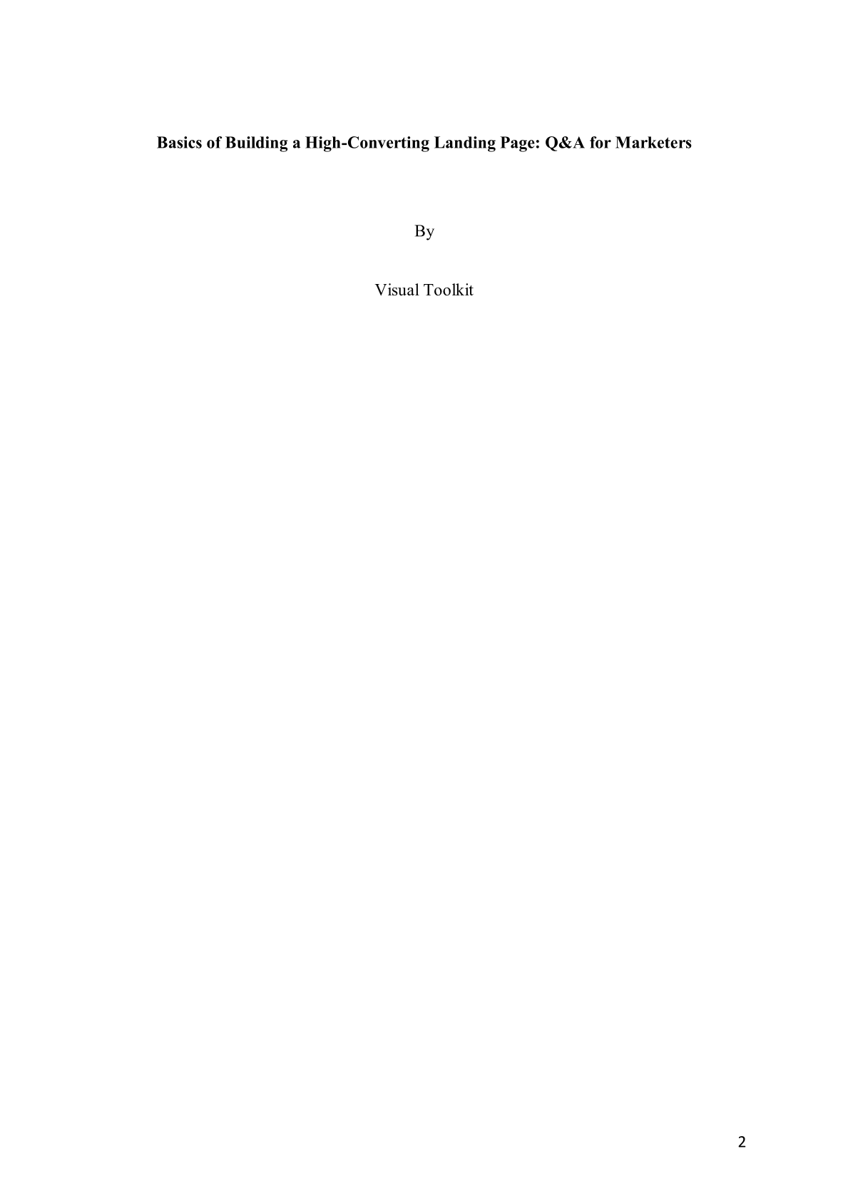 Basics of Building a High-Converting Landing Page: Q&A for Marketers