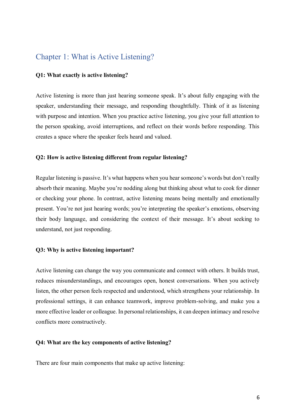 How to Develop an Active Listening Skillset: Q&A for Personal Growth