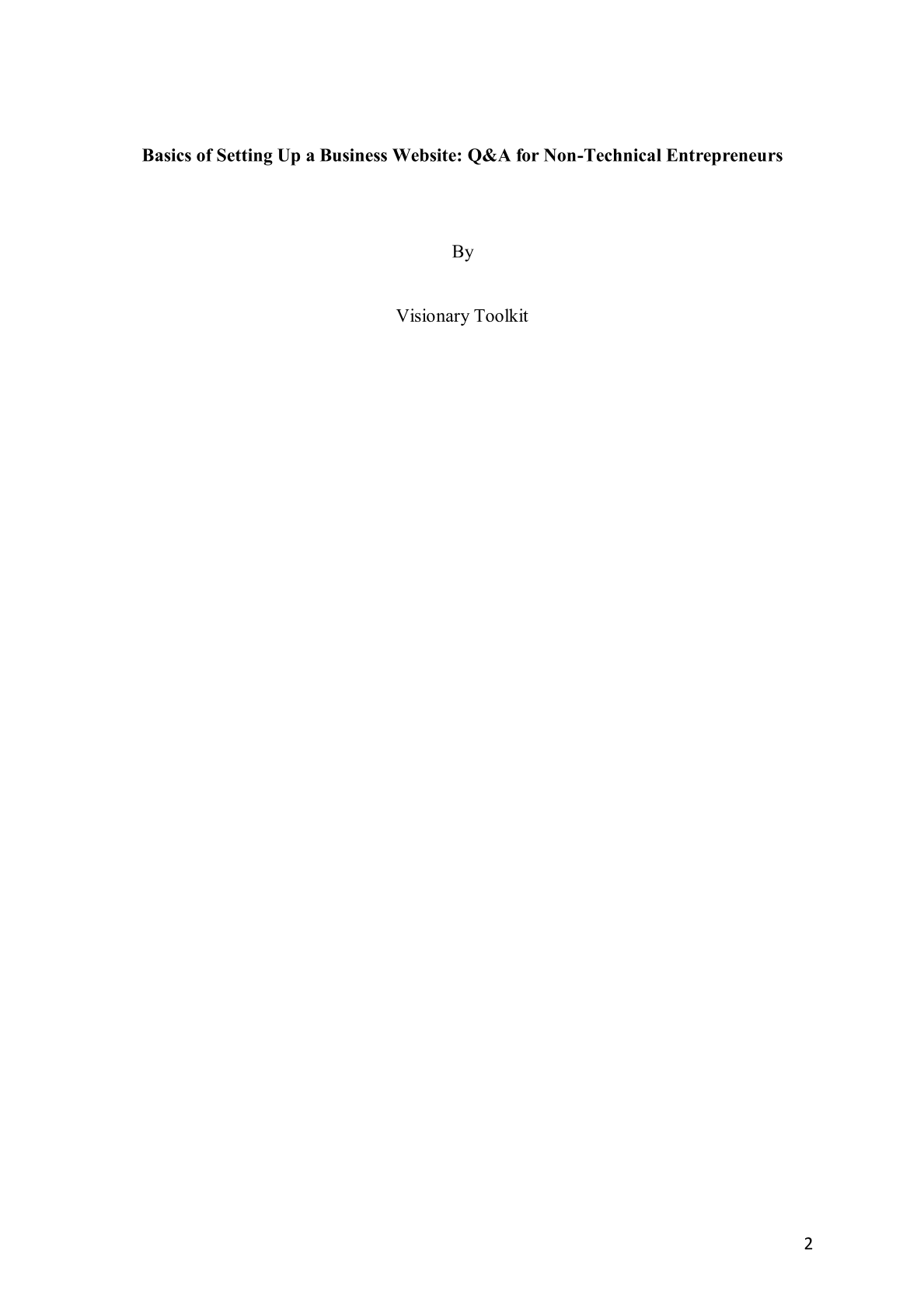 Basics of Setting Up a Business Website: Q&A for Non-Technical Entrepreneurs