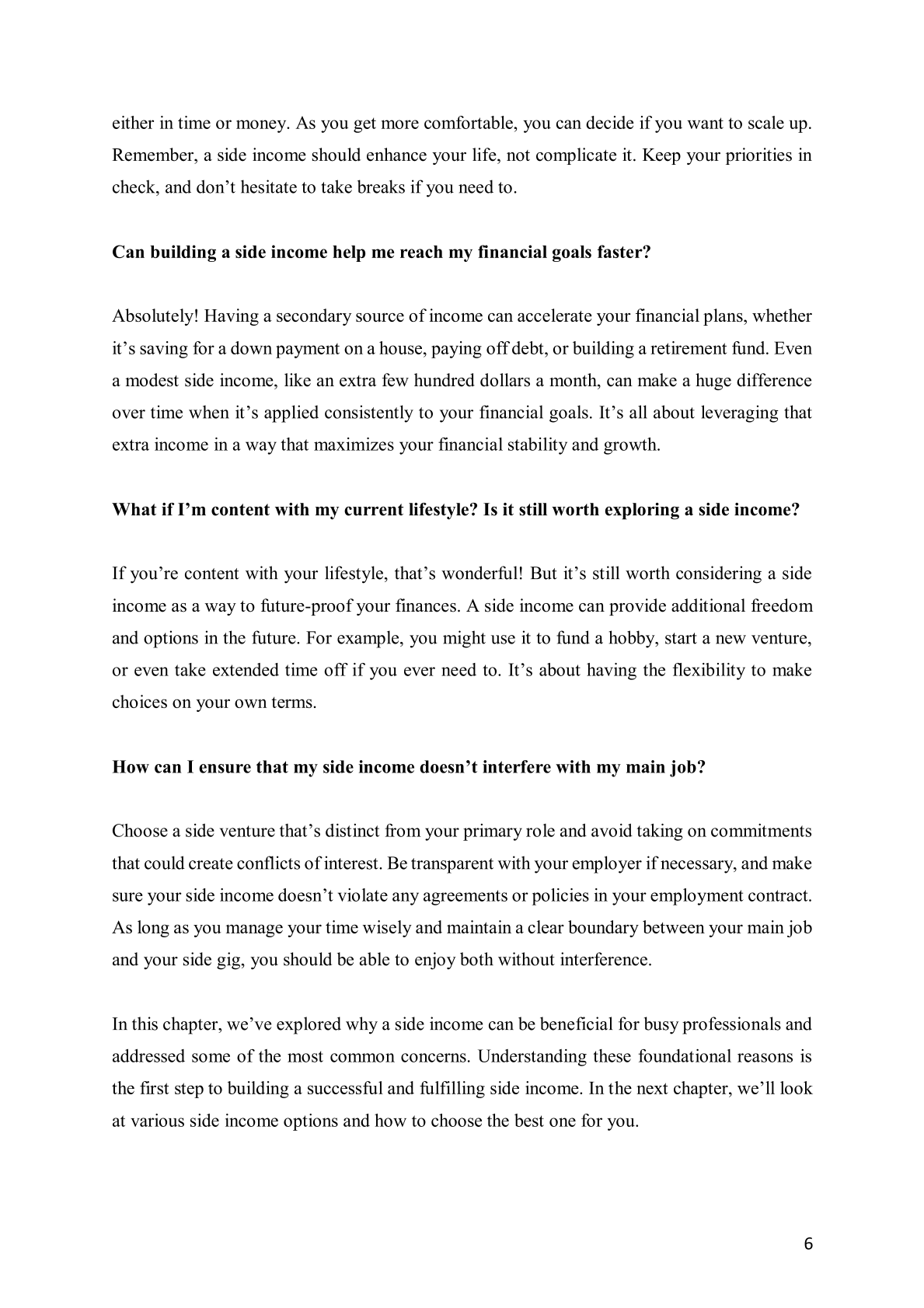 Building a Side Income: Q & A for Busy Professionals